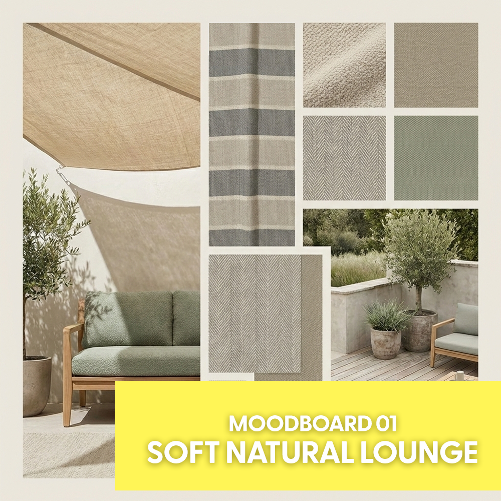 Moodboard Farbkonzepte für Terasse